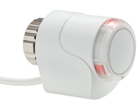 IMI TA EMO T aktuator til ON/OFF reguleringsventiler med 230V tilslutning, viser det runde, gennemsigtige indikatorlys med rød farve.