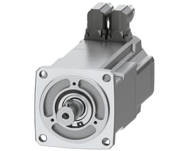 Siemens Simotics S-1FK2 CT servomotor med 3,2 Nm moment og to vinklede DRIVE-CLiQ-stik på en hvid baggrund.