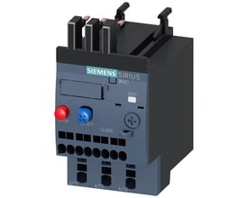 Siemens Sirius 3RU2 termorelæ med indstillingsområde på 1,8-2,5A og fjederklemmer for nem montering på kontaktorer.