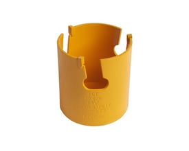 Gul Ironside HM-hulsav med åbent skær og udskæringer, 64 mm i diameter til udskæring i flere materialer.