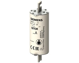Siemens SITOR NH3 sikring på 450A, model 3NE7, med klinge aR og tydelig mærkning, fremstillet i Grækenland.