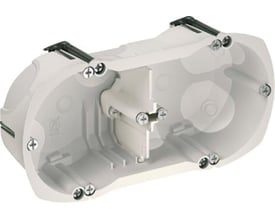 Schneider Electric PVC industriboks 170x135x85 mm i RAL7035, vist med indvendige beslag og skruer.