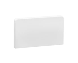 Schneider Electric OL45 Endestykke i polarhvid PC/ABS plast, måler 95 x 55 mm, brugt til OptiLine 45/70 kabelinstallationssystemer.
