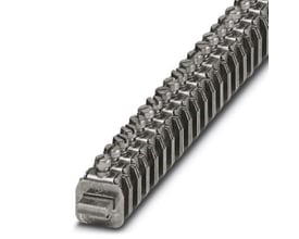 Nærbillede af Phoenix Contact AK 4 sølv tilslutningsklemme, der viser detaljer ved skruetilslutning og 4mm² størrelse.