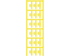 Weidmüller SFC 2/30 MC ledningsmærker i gul, en strimmel med flere mærker til kabelmærkning.