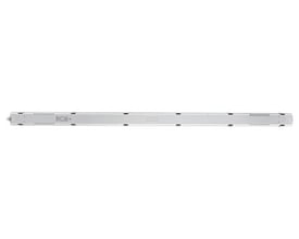 Opple LEDWP-CLA-E LED-armatur på 1500 mm med aflangt, hvidt armaturhus, set lige fra siden.