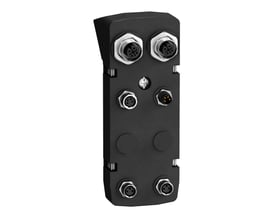Schneider Electric tilslutningsmodul til Lexium 32i med EtherCAT, 2 DI source og STO porte i sort plast.