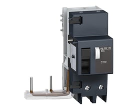 Schneider Electric PFI modul NG125, 2P, 63A med 300mA følsomhed vist fra siden.