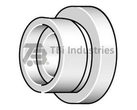 Hvid PTFE/Teflon isolator fra Teknisk Belysnings Industri til Jumbo TIG SR 9/20 svejsebrændere.