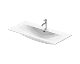 Duravit Viu vask, 103x49cm, i hvid porcelæn med WonderGliss overflade og krom vandhane.