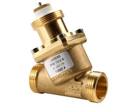 Siemens kombi ventil VPP46.10L0.2, DN10, fremstillet af messing med synlig mærkat.