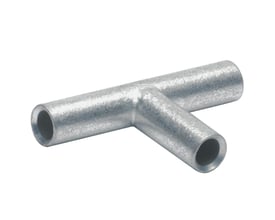 Klauke T-pressemuffe i fortinnet kobber til 240 mm² ledere, designet til kabelforgreninger.
