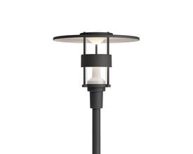 Louis Poulsen Albertslund LED lygte i grafit med en bred, flad overskærm og nedadrettet, blændfrit lys fra 34W LED.