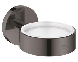 Grohe Essentials holder i grafit finish, lavet af metal, med plads til glas, sæbe eller dispenser.