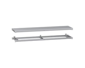Schneider Electric ramme bund+top med takplade til SFN skab, B1600 D400mm. Fremstillet af gråt galvaniseret genbrugsstål (RAL 7035).