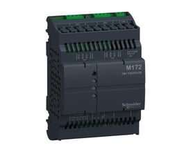 Schneider Electric M172 Expansion 2 ventil driver med bipolar kommunikation via CANBUS, viser grønne terminaler og mærkning.