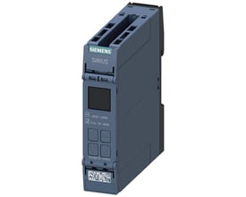 Siemens SIRIUS 3UG5616-2CR20 overvågningsrelæ med digital indstilling, betjeningsknapper og display på mørkeblå baggrund.