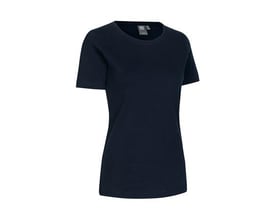 ID Identity dame T-shirt i navy, størrelse 3XL, med kort ærme og let figursyet pasform i blød antipilling interlock kvalitet.