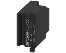 Siemens overspændingsdæmper varistor 3RT2936-1JK00 med LED, til 48-127V AC og 24-70V DC.
