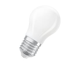 Mat LED kronepære med E27 sokkel, 250 lumen lysstyrke og 1,8W effekt, perfekt til erstatning af 25W pærer.