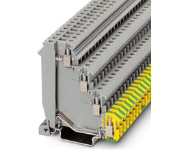 Phoenix Contact Viok 1,5 rækkeklemme i grå med 4 etager og skruetilslutning, passer til 0,2-4 mm² ledninger.