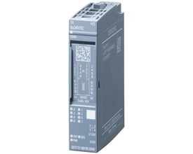 Siemens SIMATIC ET 200SP DI 16x24VDC standard digital input modul med grå plastikhus og tydelige mærkater for tilslutninger og diagnose.