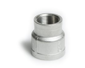 Formmuffe 4408/316 i rustfrit stål med cylindrisk BSPP gevind, 2"x11/2", tåler 20 bar.