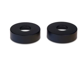 To mat sorte rosetter med en diameter på 74 mm og en højde på 21 mm, leveres som et sæt af 2 stk.