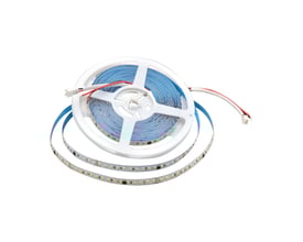 V-TAC 10 meter LED løbelysstribe på rulle, 24V, 8mm bred, neutral hvid med blå bagside.