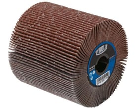 Tyrolit lærreds valse 100x100x19,1 S4 A120 P01 med et blå Tyrolit logo og produktinformation på siden.