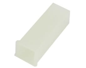 Schuco nylon bøsning i lys creme farve, designet til 8-10 mm applikationer og mekaniske samlinger.