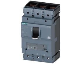 Siemens 3-polet maksimalafbryder 3VA2, 630A, med ETU320 LI beskyttelse og 200kA brydeevne ved 415V.