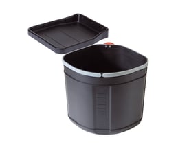 Franke Sorter mini affaldsspand, sort, 17 liter, vist med låget afmonteret for tydelig visning af spanden.
