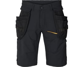 Kansas Evolve shorts i sort, med fuld stretch og aftagelige CORDURA-forstærkede hængelommer samt praktiske lynlåslommer.