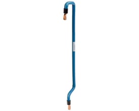 Siemens seriestik 5ST3, 16 mm² og 200 mm længde i blå plast med kobberterminaler i hver ende.