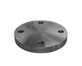 Indura blindflange DN50 til 60,3mm rør i P250GH stål med PN40 trykklasse og 4 bolthuller.