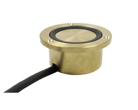 Heatcom TM-3356 ground sensor/temperaturføler i messing med sort kabel, designet til præcis jordtemperaturmåling.