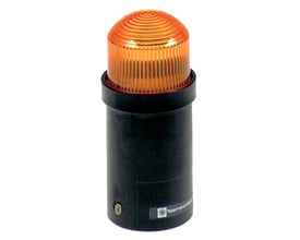 Schneider Electric XVD mini lystableau i orange med fast lys, 45mm diameter og 230V drift.