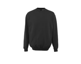 Stående sort Mascot Caribien sweatshirt i str. S, vist med ribkant ved hals, ærmer og talje.