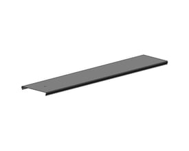 Legrand P31 kabelbakkelåg i varmgalvaniseret stål, 600 mm bredt og 3000 mm langt, set fra siden på hvid baggrund.