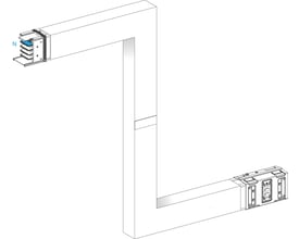 Schneider Electric Z-element 1000A højk m/brt på mål med en FB, illustreret med en teknisk tegning på hvid baggrund.