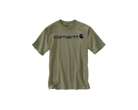 Grøn Carhartt Dearborn Relaxed t-shirt i størrelse 2XL med korte ærmer og stort logo på brystet.