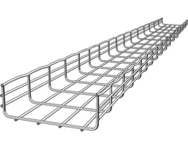 Legrand gitterbakke CF105/300-X, 3 meter, varmgalvaniseret stål, 300mm bred og 105mm høj.