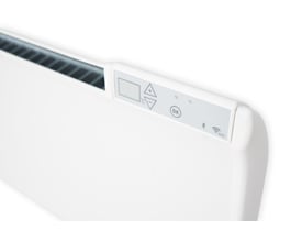 Glamox Termostat WT3 WiFi til 3001 serien med 230/400V, viser betjeningspanelet med display og knapper.