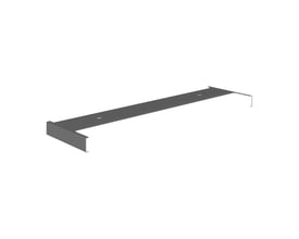 Svedbergs Dovre LED-belysning til skab i granitgrå, 60 x 3,2 x 17 cm, set skråt ovenfra.