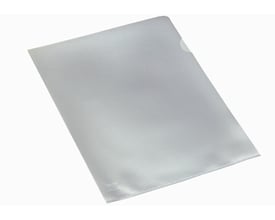 Antalis Bantex A4 plastomslag 0,11mm præget med åbning i top og højre side, i en pakke med 100 stk.