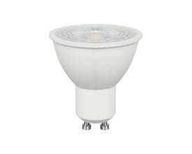 V-TAC LED spotlys med GU10 fatning, 7,5W, 6500K, hvid plastik og 110° spredning.