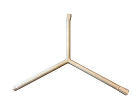 Y-ventilnøgle i rustfrit stål med tre koniske hoveder til stiklednings- og hovedledningsventiler. Størrelser 16x16 mm, 20x20 mm og 33x33 mm.