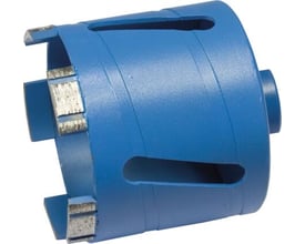 Baier dåsesænkerbor Ø68mm blå, med synlige diamantsegmenter til boring i hårde materialer.