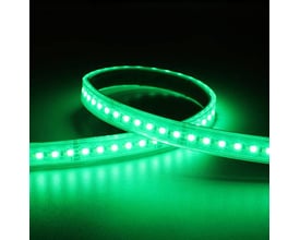 Ansell Lighting P-Cell 10M RGBW LED strip, 24V, med grønt lys, 12,5mm bred og IP65-klassificeret.